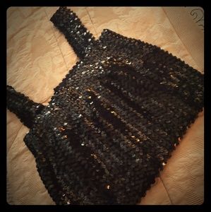 Sequin Midriff Top